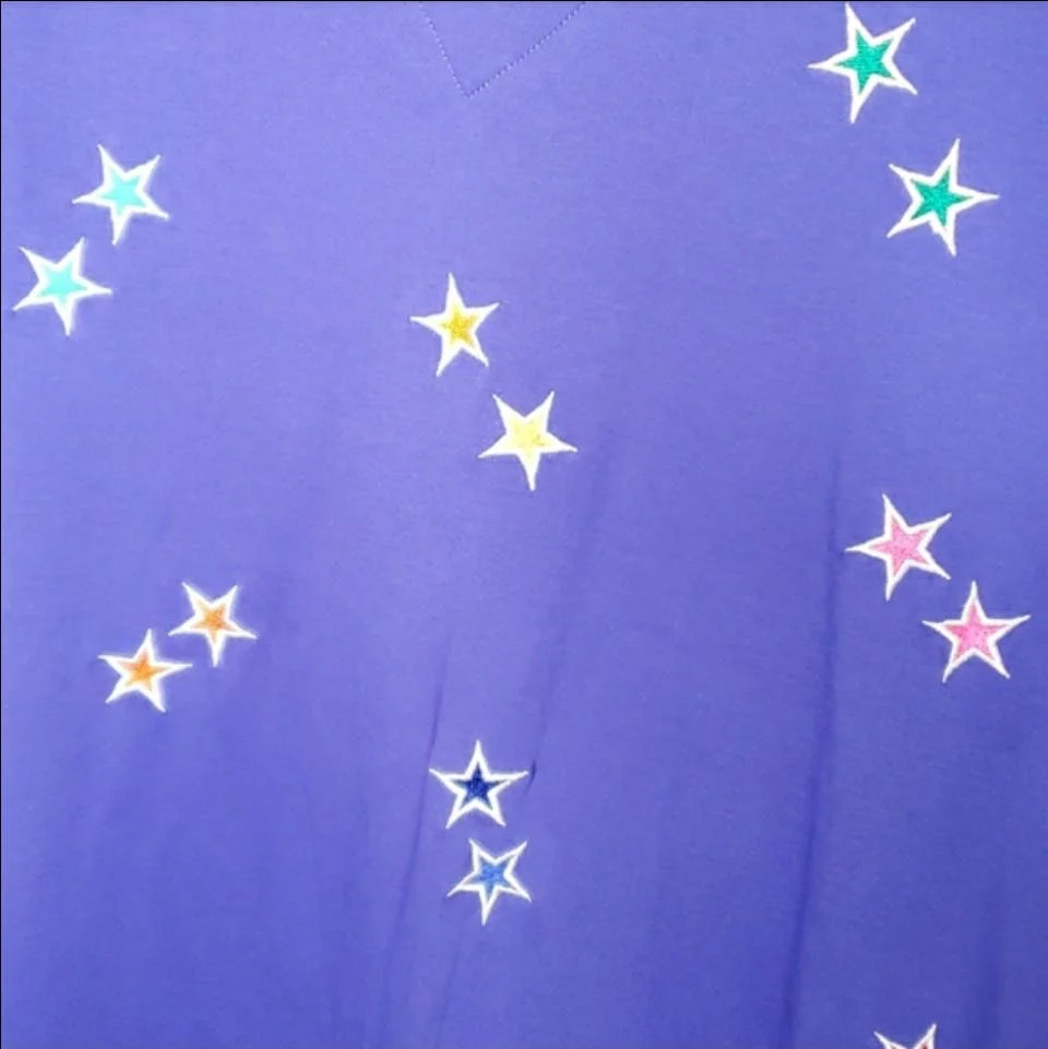 Embroidered Stars Purple Tunic Top by E Wear - Image 13