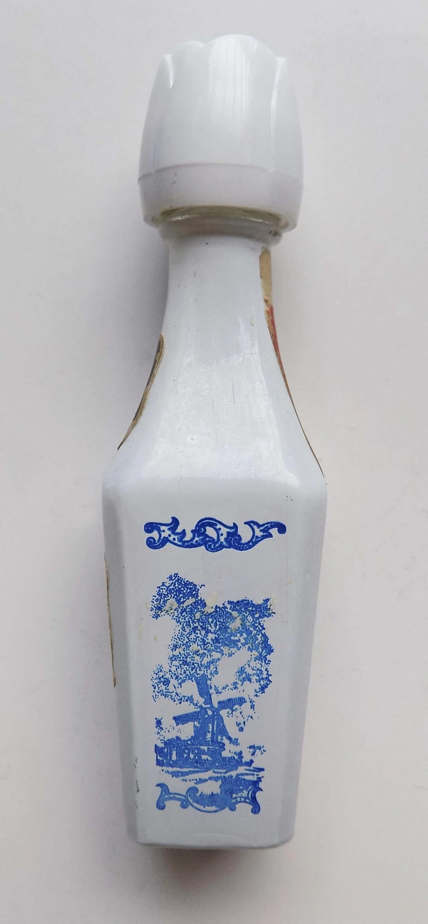 Empty Mid Century Miniature Glass Vandermint Liqueur Bottle Collectible Excise Import Label Mint Windmill Holland by Vandermint - Image 3
