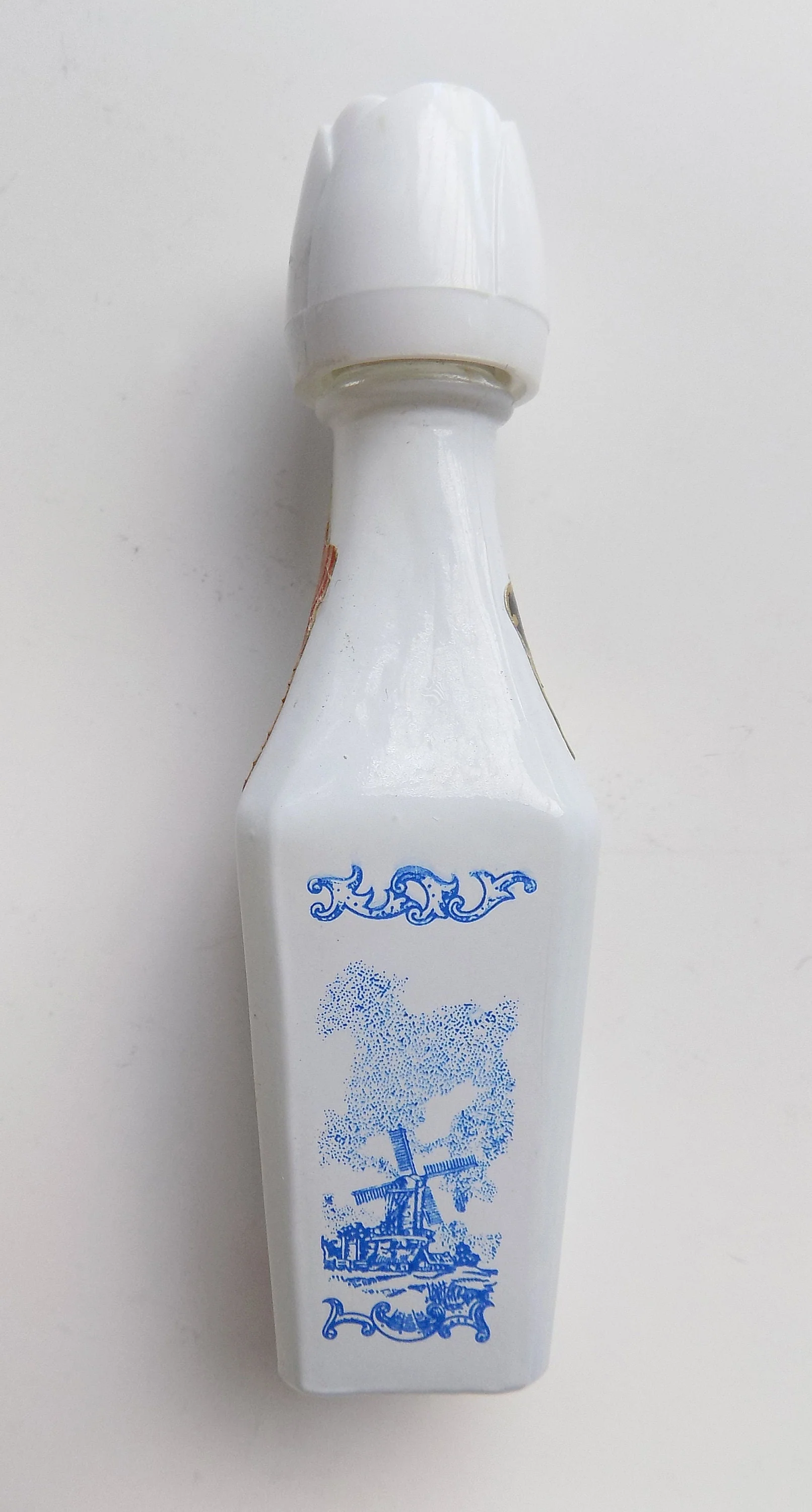 Empty Mid Century Miniature Glass Vandermint Liqueur Bottle Collectible Excise Import Label Mint Windmill Holland by Vandermint - Image 4
