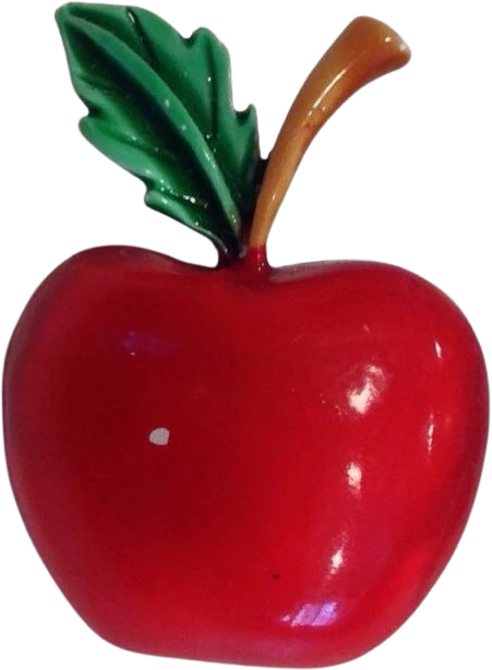 Enamel Apple Red Tack Pin Red Apple Lapel Teacher's Gift Appreciation
