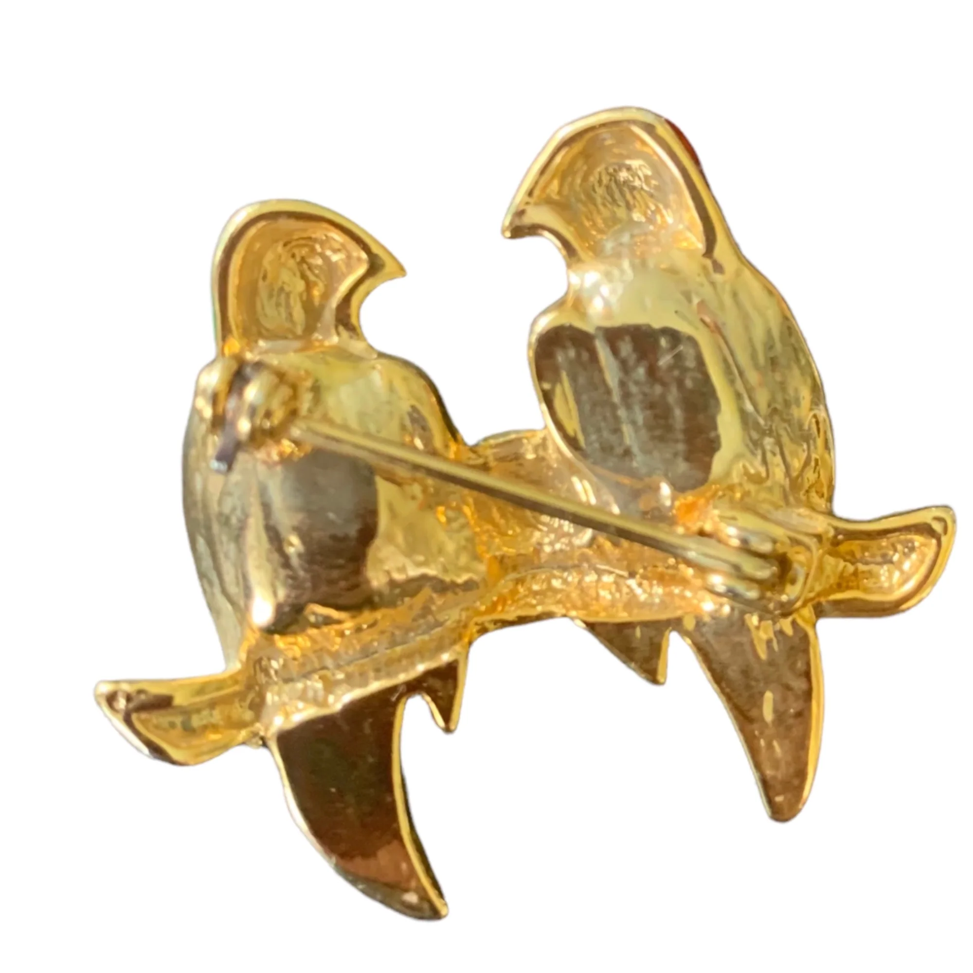 Enamel Jelly Belly Rhinestone Parrot Brooch - Image 3