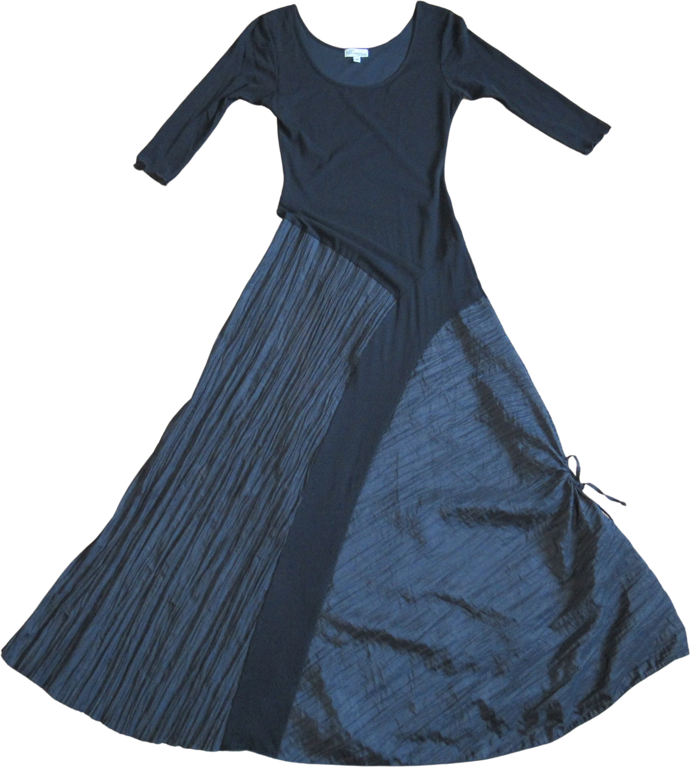 Evening Dress Petit Pois Couture by Viviana G Black Polyester Nylon Low Accordion Pleated Skirt by Petit Pois Couture By Viviana G
