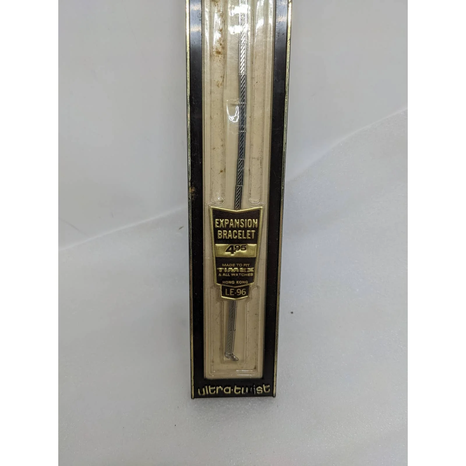Expansion Bracelet Slim Ultra Twist Vintage Silver Tone Watch Band Vintage Box New - Image 2