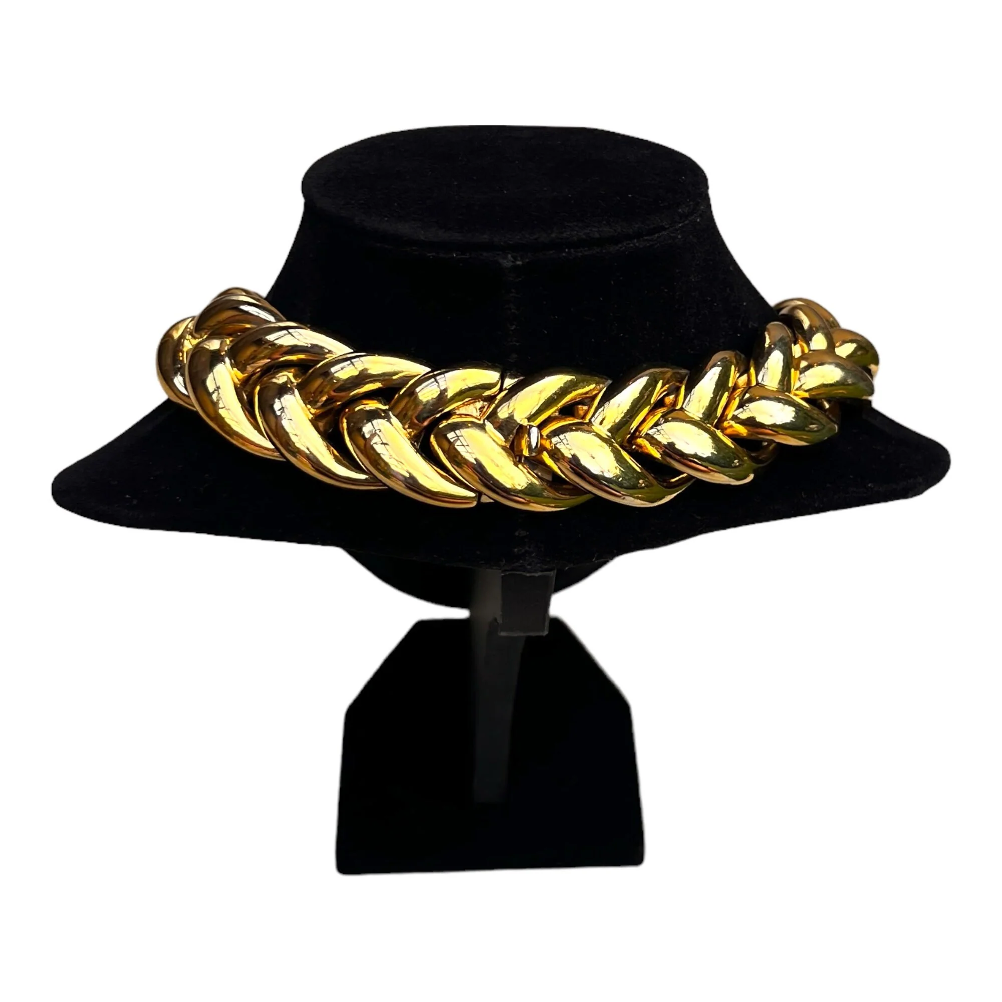 Exquisite Vintage Ciner Gold Plated Choker Necklace 80s 90s Oversized Runway Couture Heavy High Quality by Ciner - Image 3