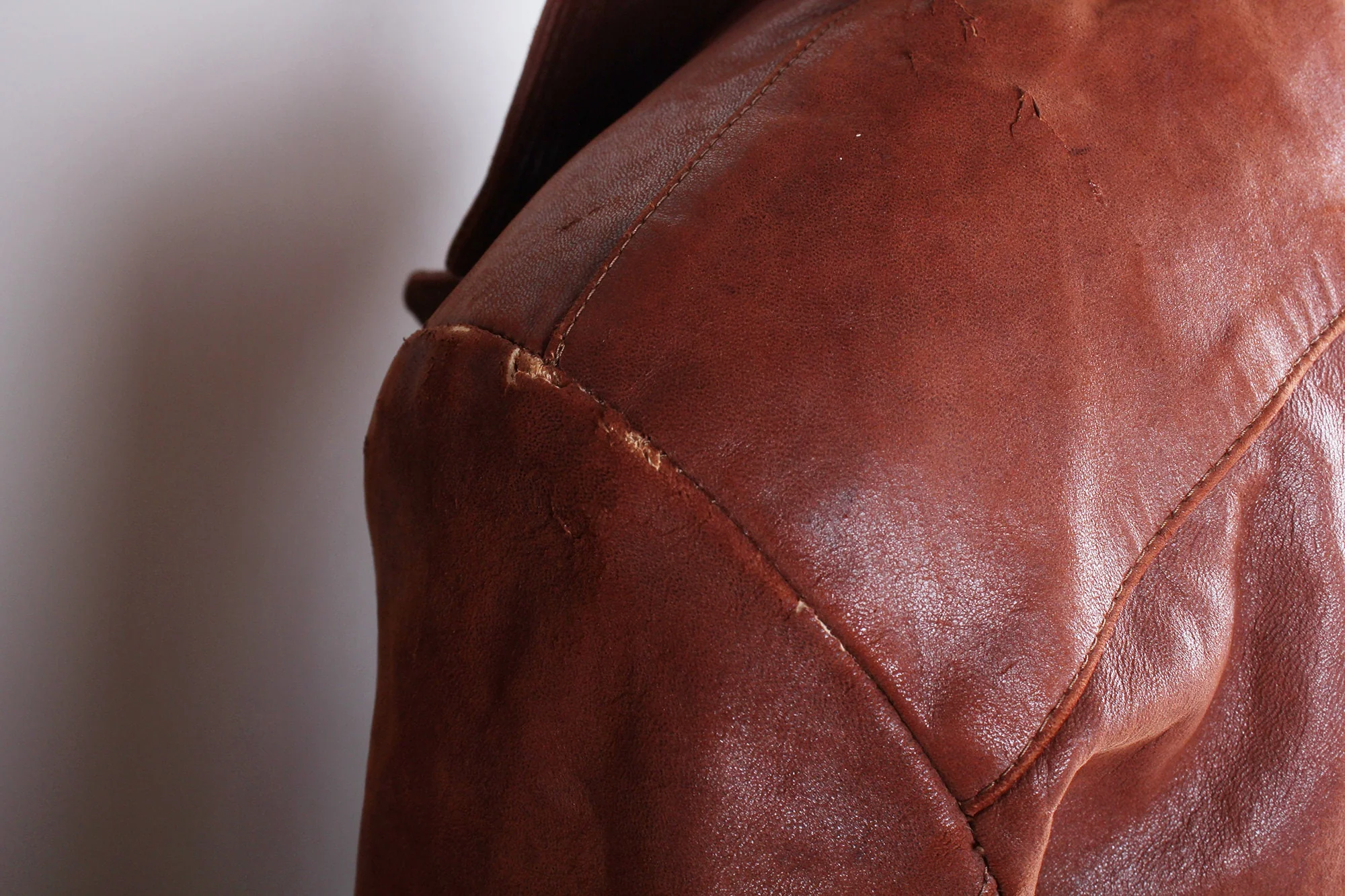 Fantastic 60s Era Gary Gordon Brand Men's Brown Leather Flannel Lined Winter Overcoat by Gary Gordon - Image 8