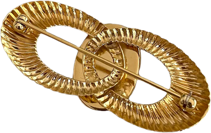 Faux Pearl And Gold Tone Brooch - Image 2