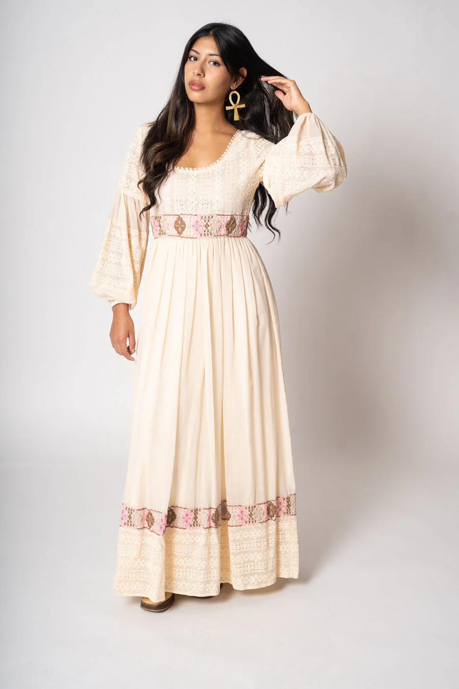 Fern Cream Lace Dress - Image 4