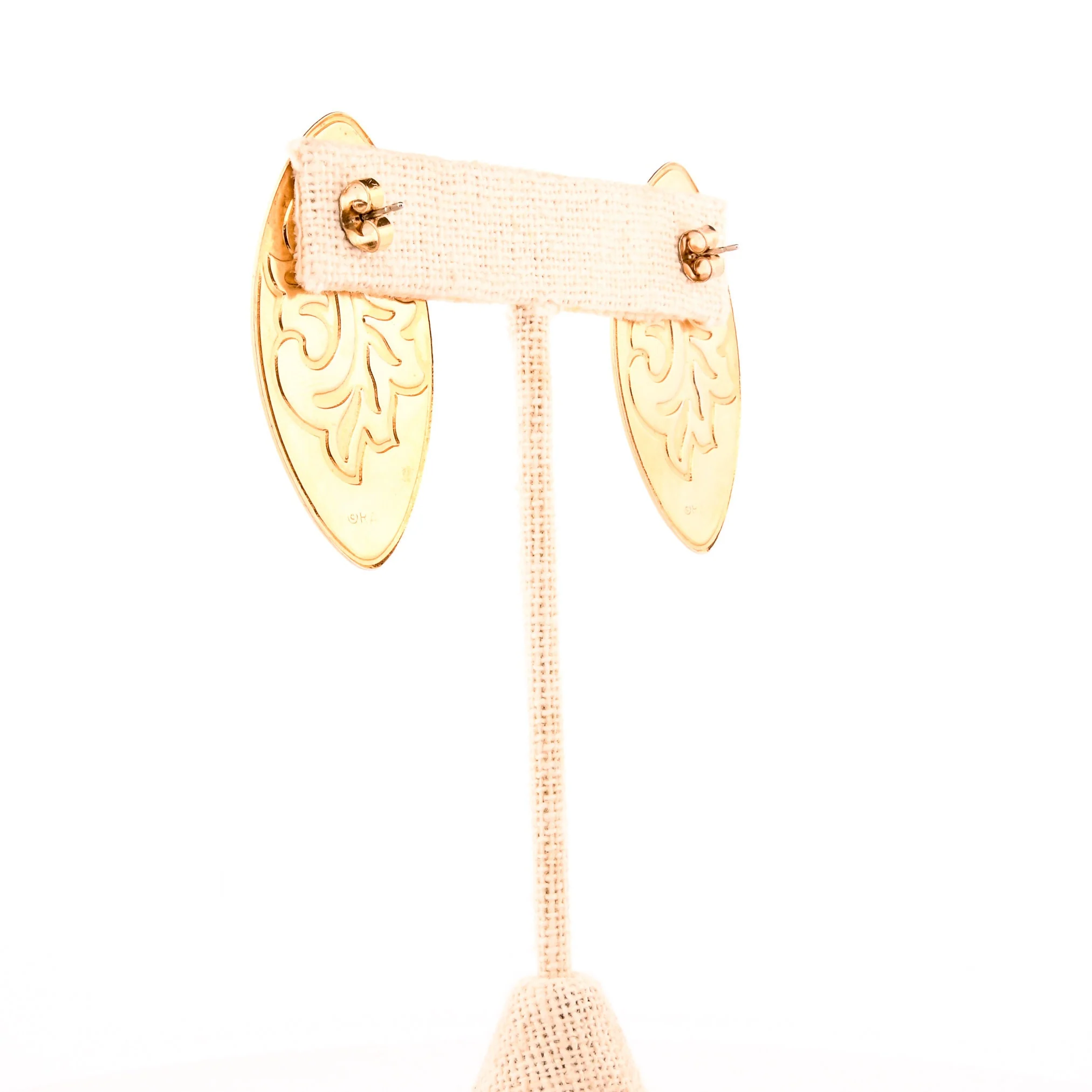 Filigree Tear Drop Earrings Golden Vine Earrings Gold Statement Earrings - Image 4