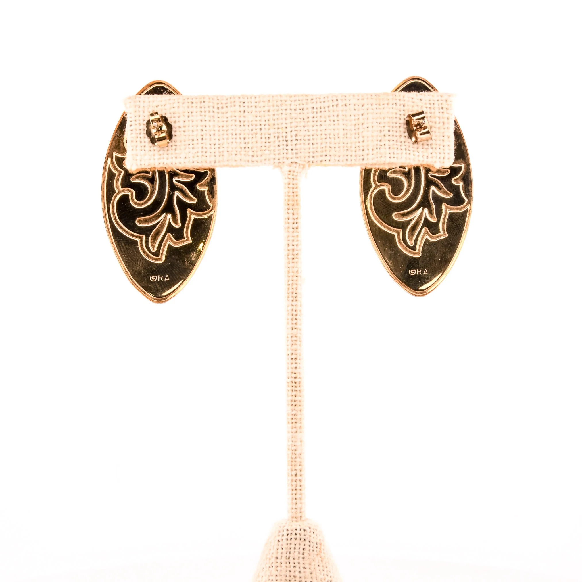 Filigree Tear Drop Earrings Golden Vine Earrings Gold Statement Earrings - Image 5