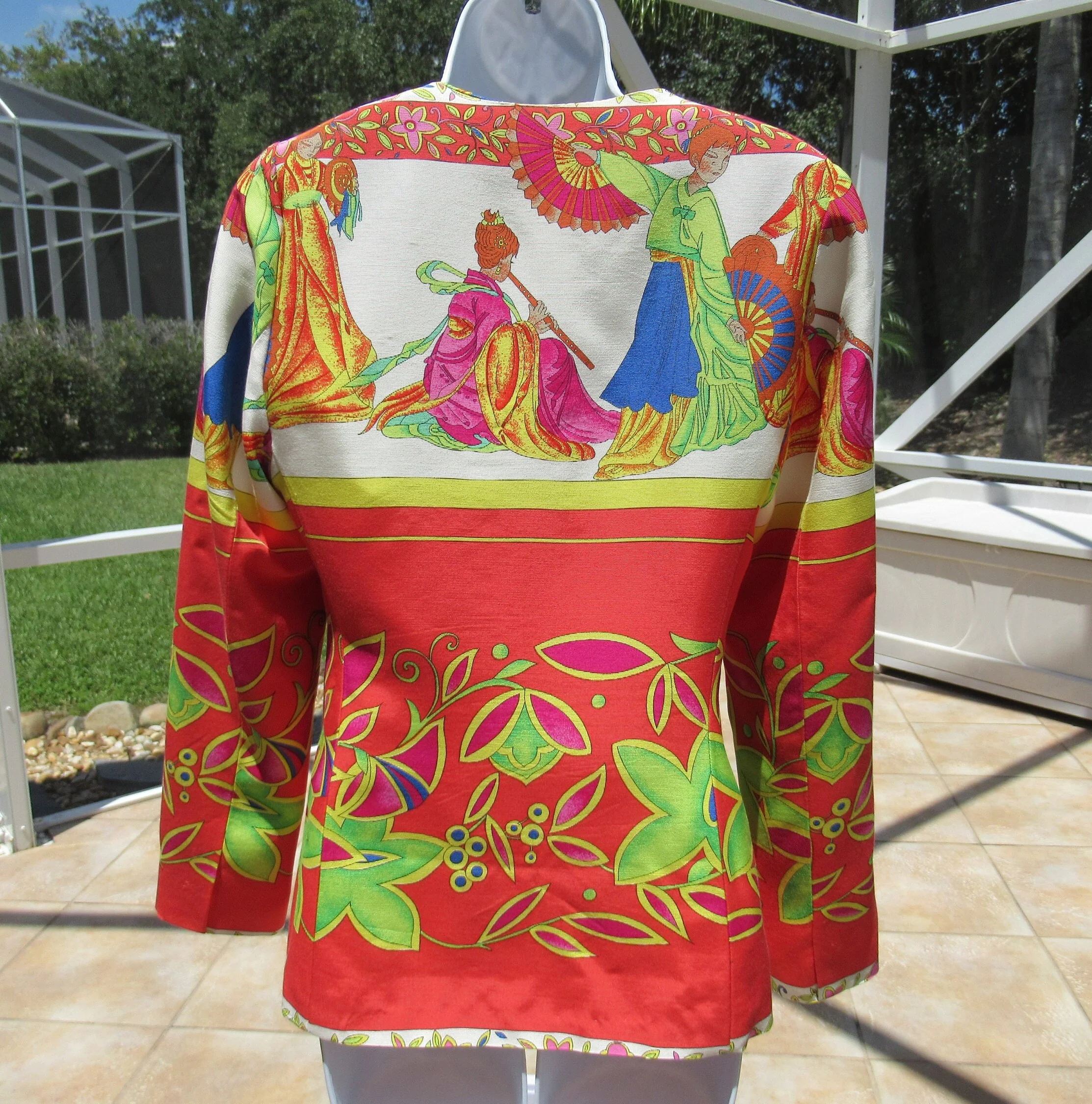 Fitted Blazer Marina Sithon for Kamosho Paris Spectacular Made In France Designer Statement Garment Vintage by Marina Sithon For Kamosho Paris - Image 10