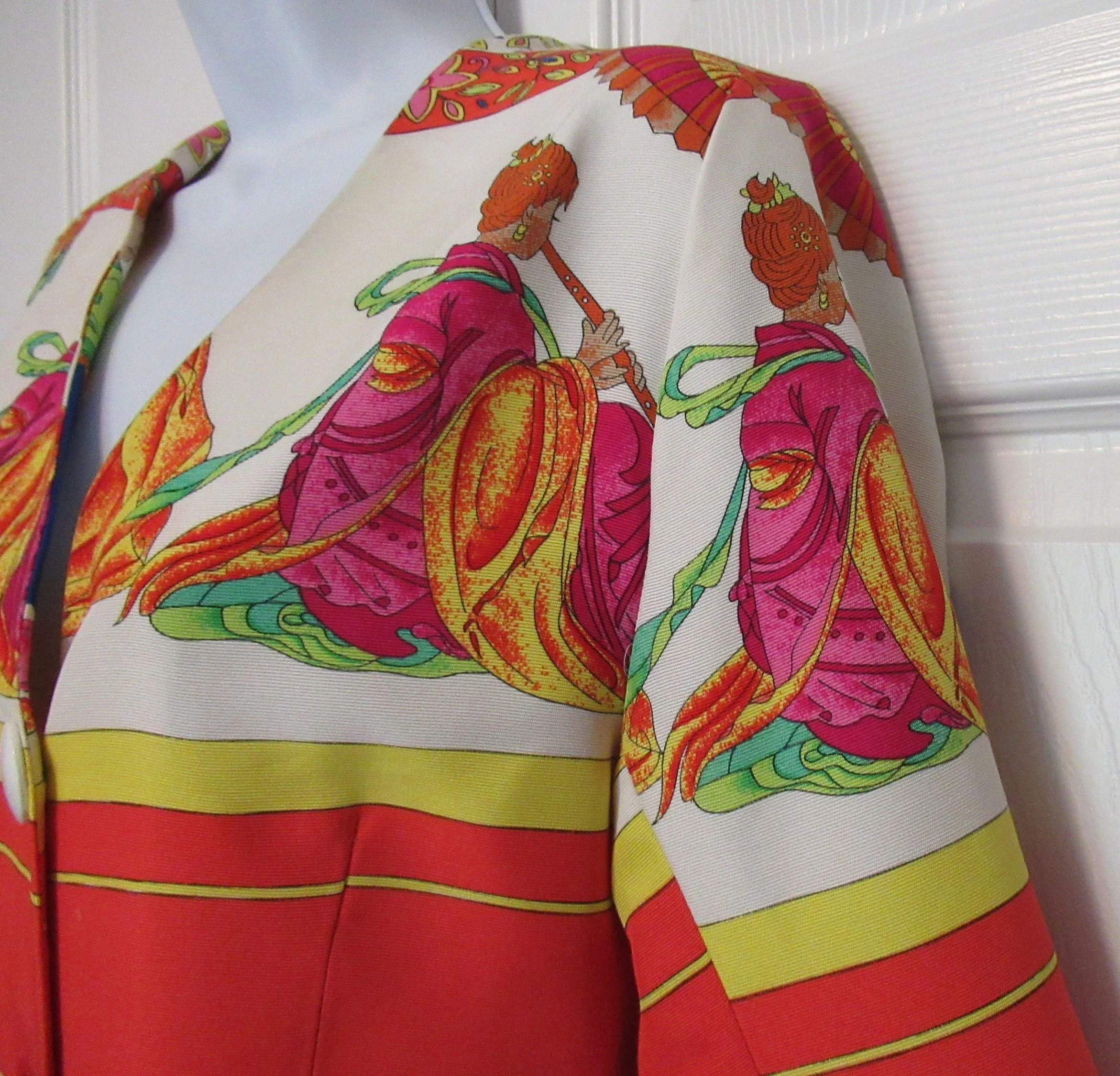 Fitted Blazer Marina Sithon for Kamosho Paris Spectacular Made In France Designer Statement Garment Vintage by Marina Sithon For Kamosho Paris - Image 3