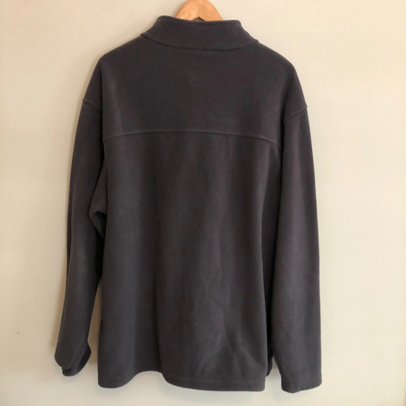 Fleece Quarter Zip Jacket Sweater Gray Mens Xl Mock Neck Embroidered by Cabela's - Image 2