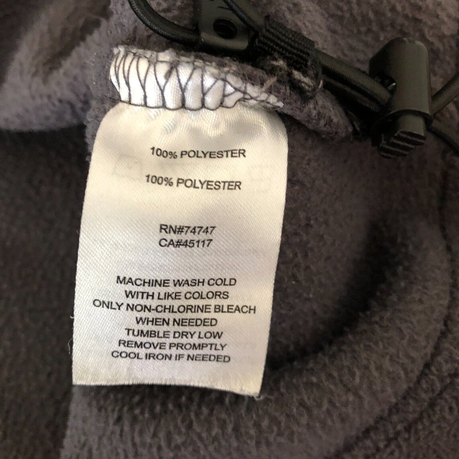 Fleece Quarter Zip Jacket Sweater Gray Mens Xl Mock Neck Embroidered by Cabela's - Image 5