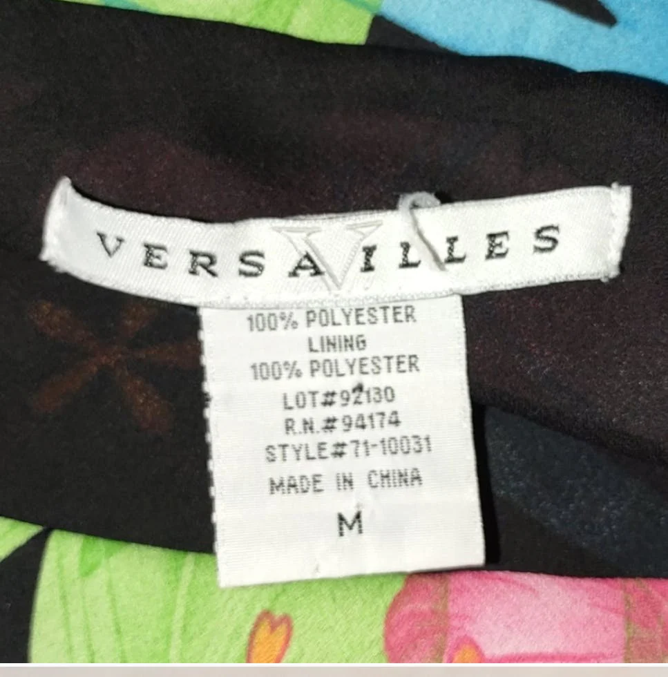 90's Bright Floral Asymmetrical Skirt by Versailles - Image 6