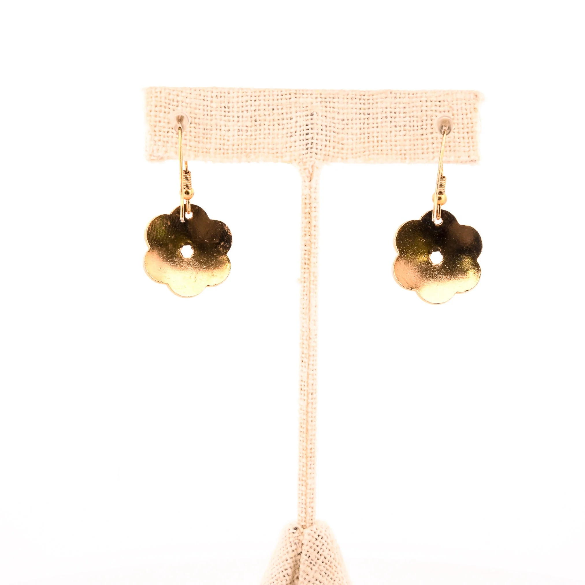 Floral Cloisonné Drop Earrings - Image 5