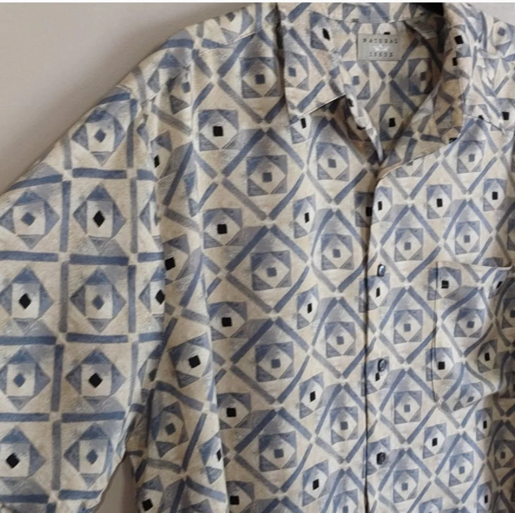 90's Geometric Button Up Shirt by Natural Issue - Image 3