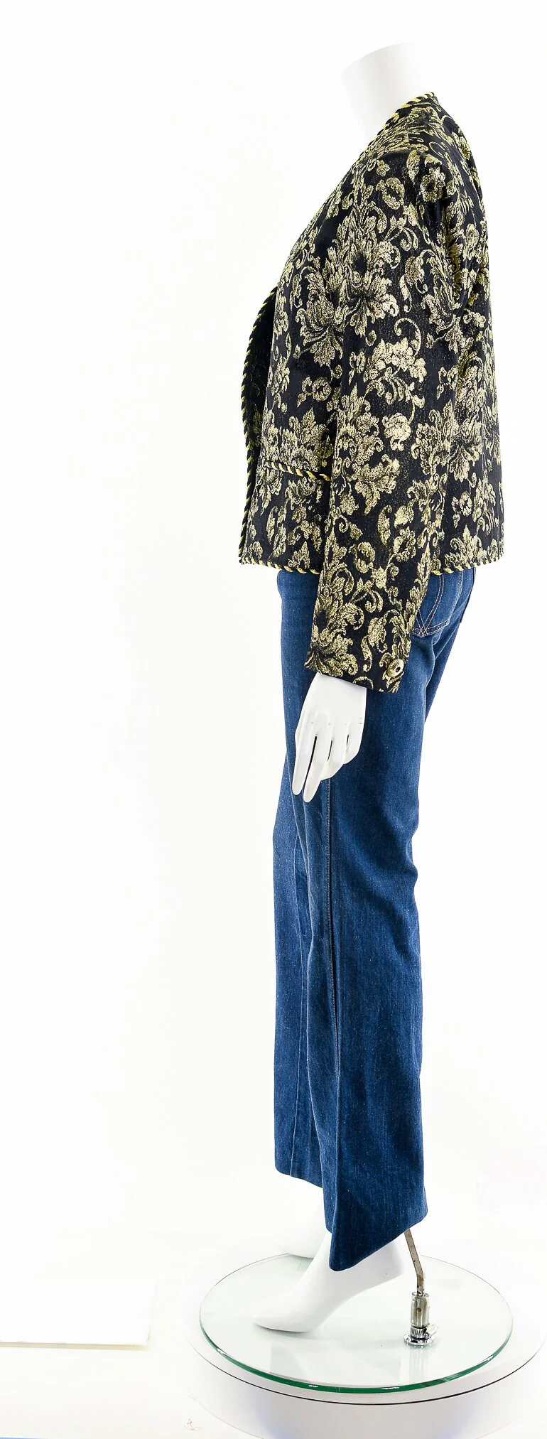 Floral Lurex Brocade Blazer Double-Breasted Dynasty Jacket - Image 9
