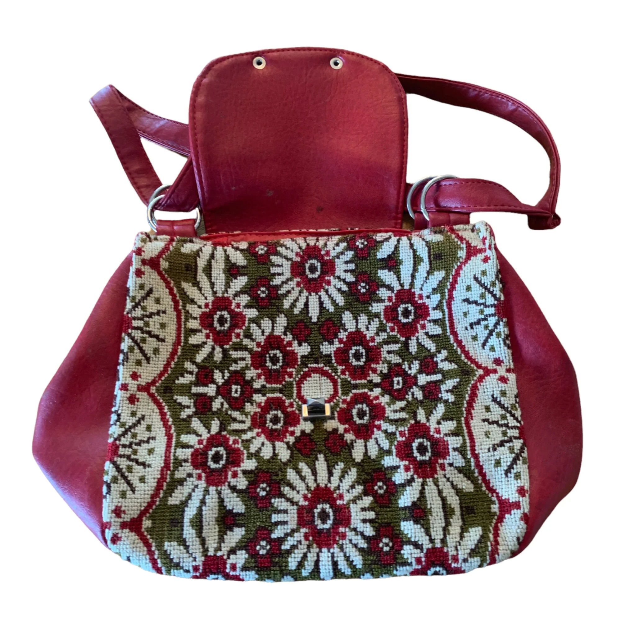 Floral Needlepoint Grannycore Purse - Image 6