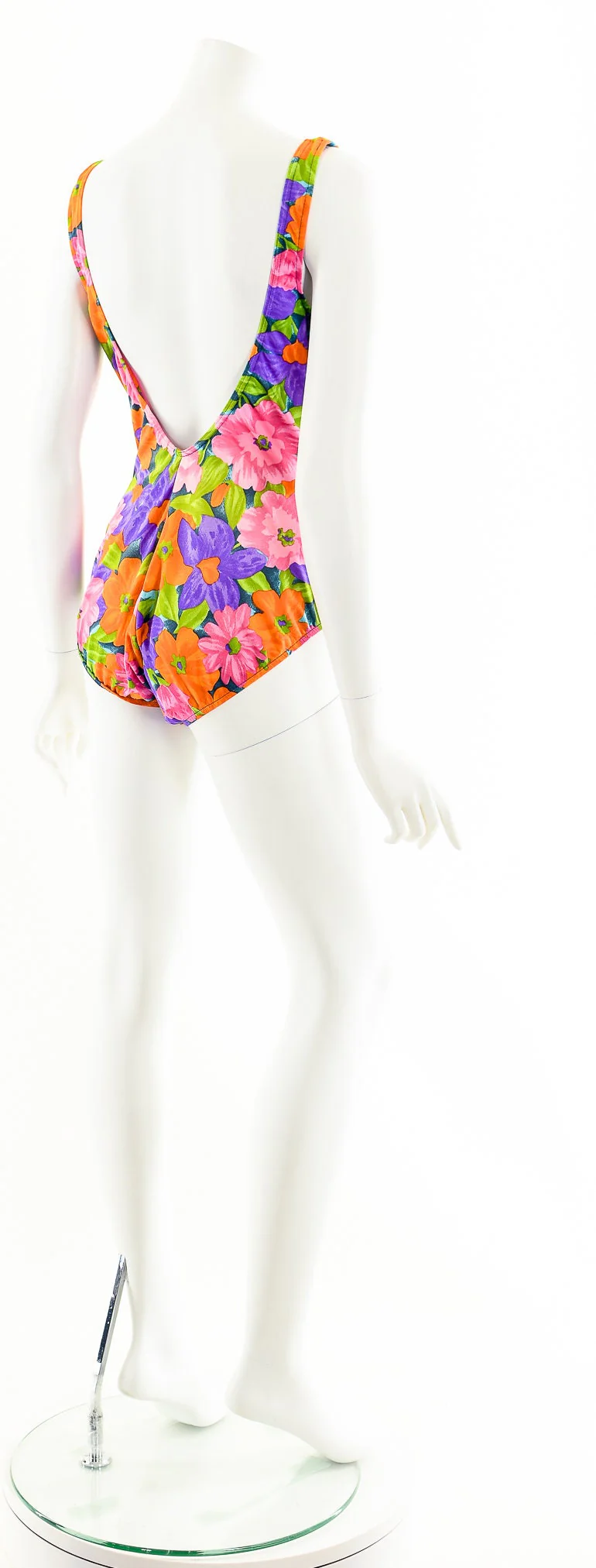 Floral One Piece 70s Bathing Suit - Image 6