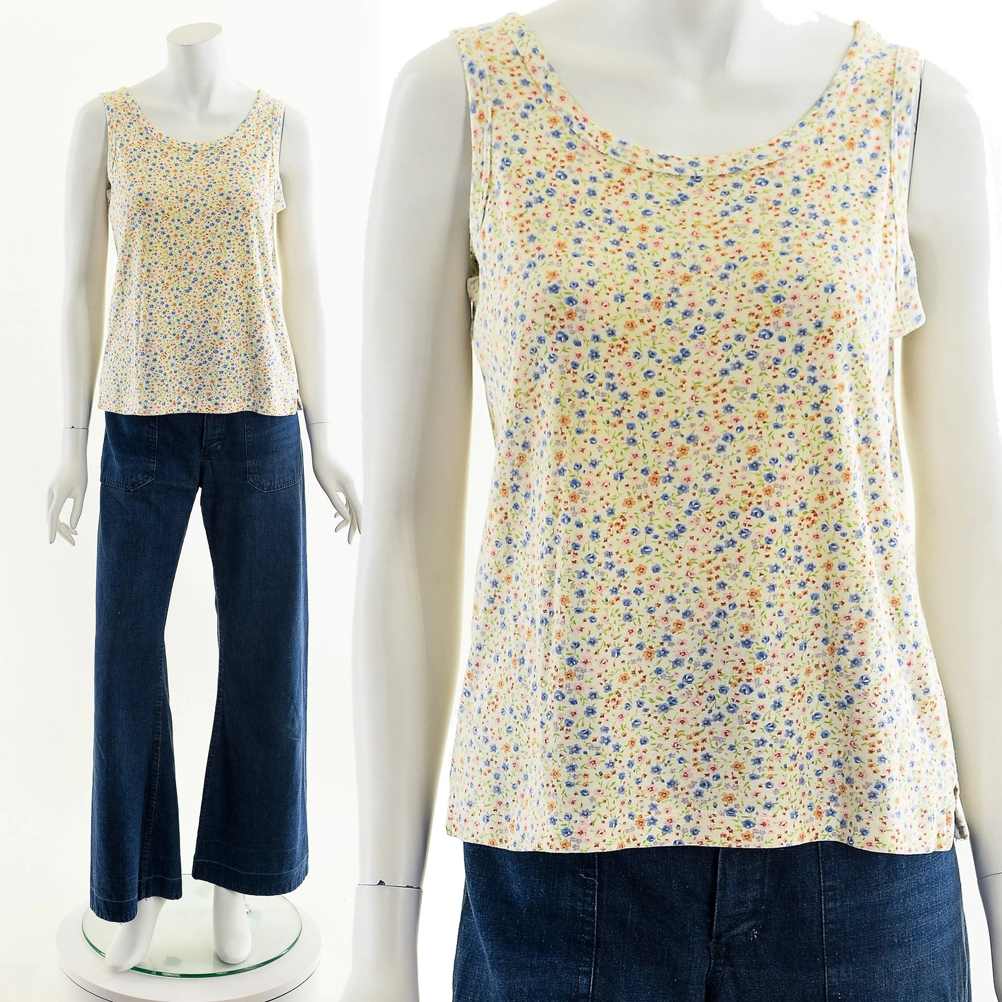 Floral Sleeveless Tank Top 00s by Cherokee - Image 3