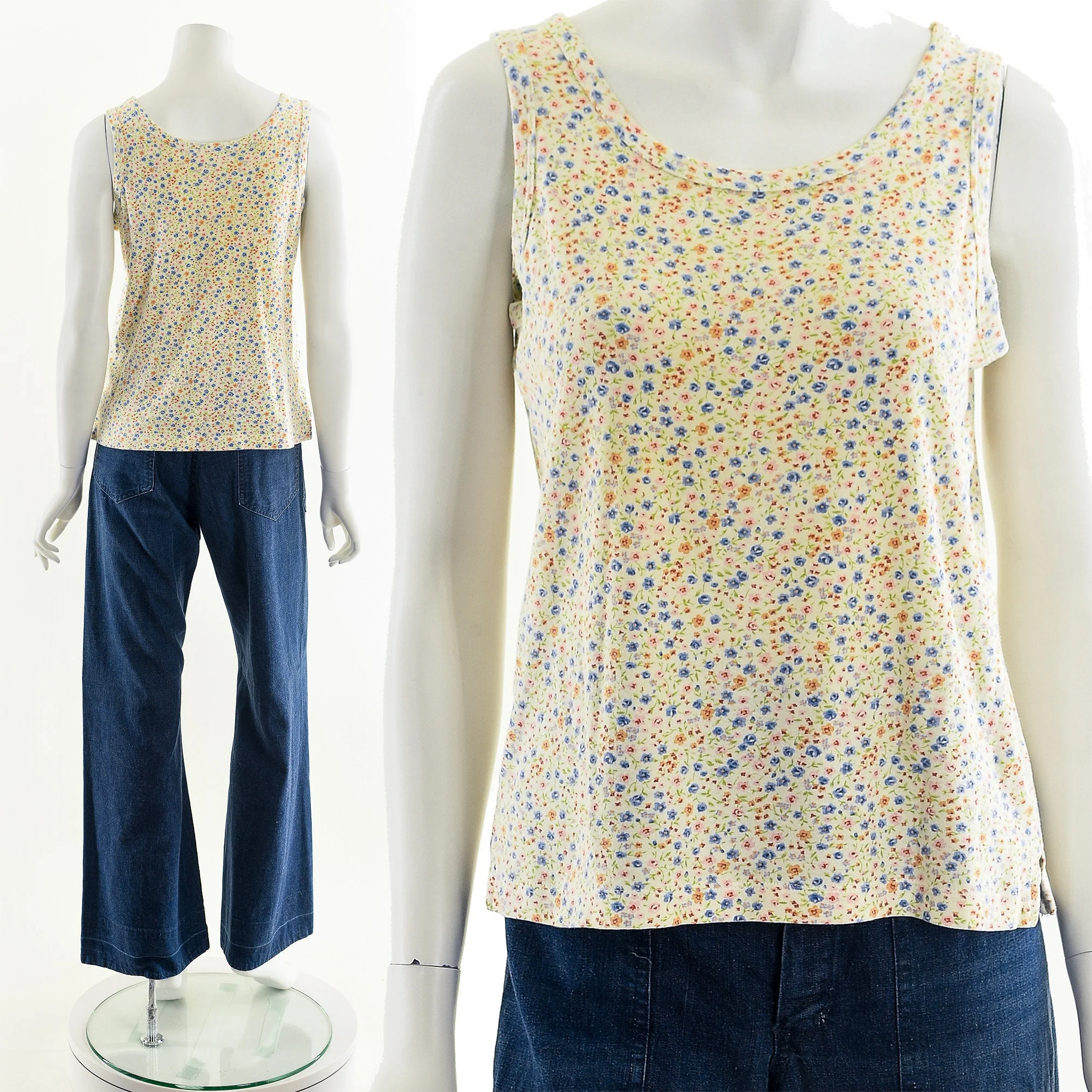 Floral Sleeveless Tank Top 00s by Cherokee - Image 4