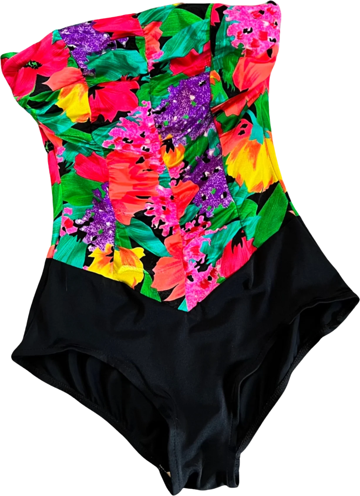 Floral Strapless One Piece Swimsuit Usa By Catilina