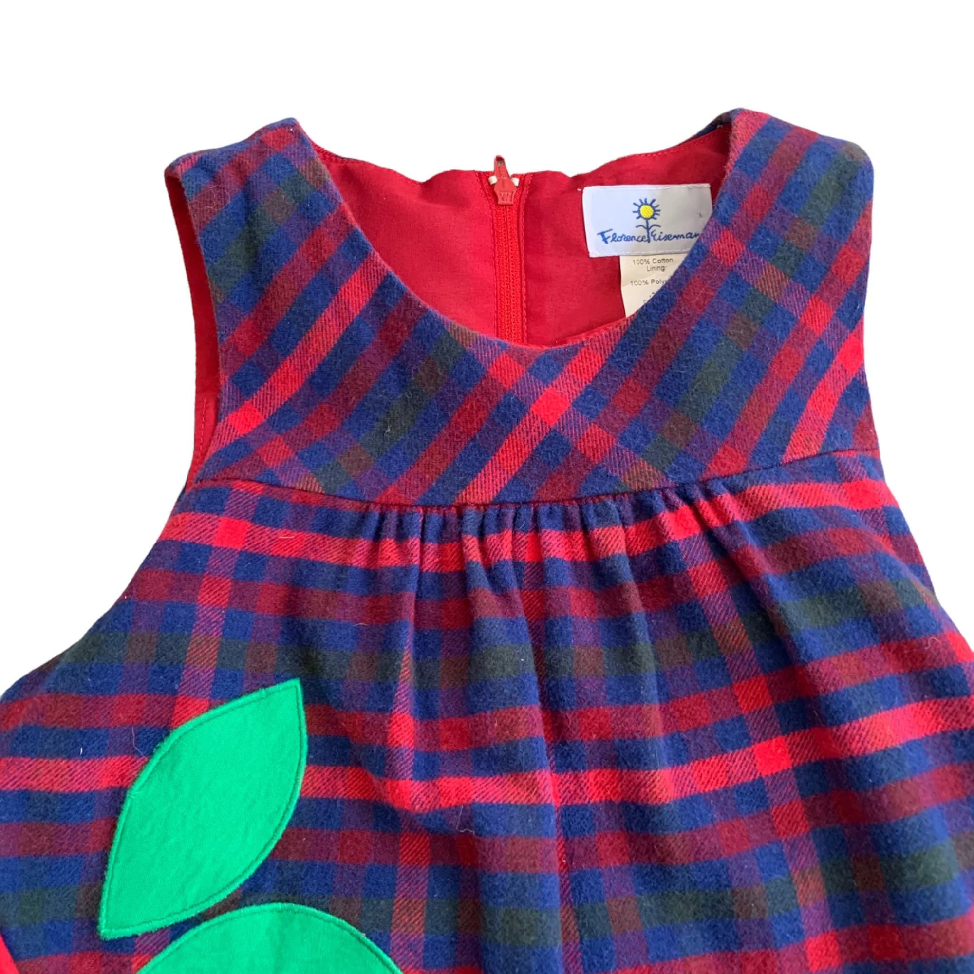 Florence Eiseman Plaid Floral Dress By Florence Eiseman - Image 4