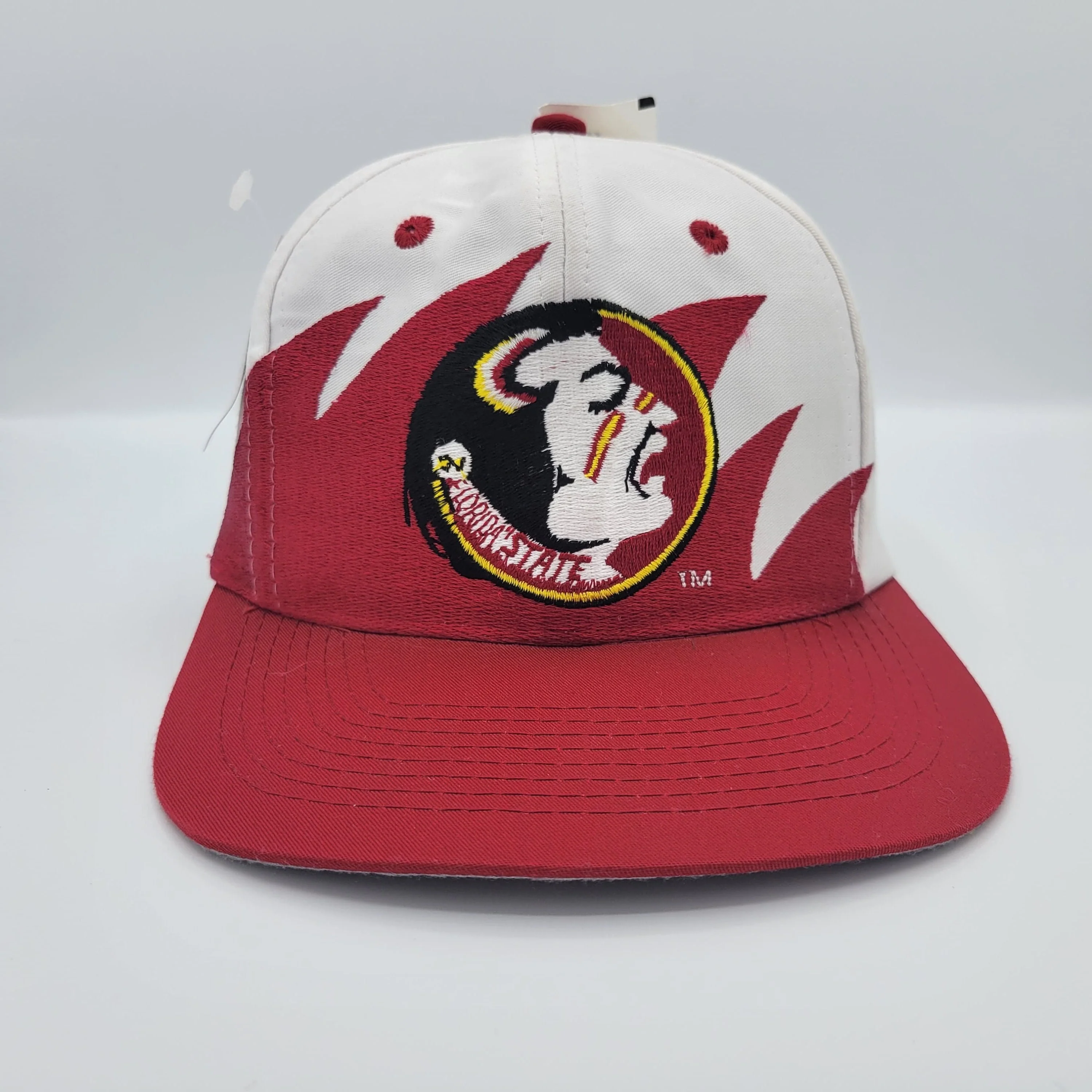 Florida State Seminoles Vintage 90s Sharktooth Snapback Hat Logo 7 Twill University Baseball Cap by Logo 7 - Image 3