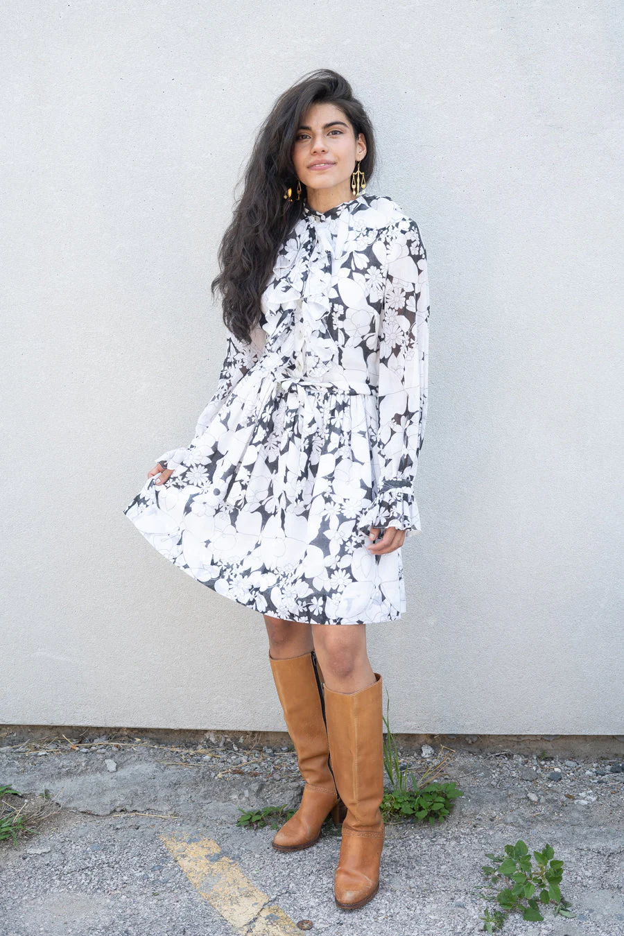 Flowers At Dusk Mini Dress - Image 3