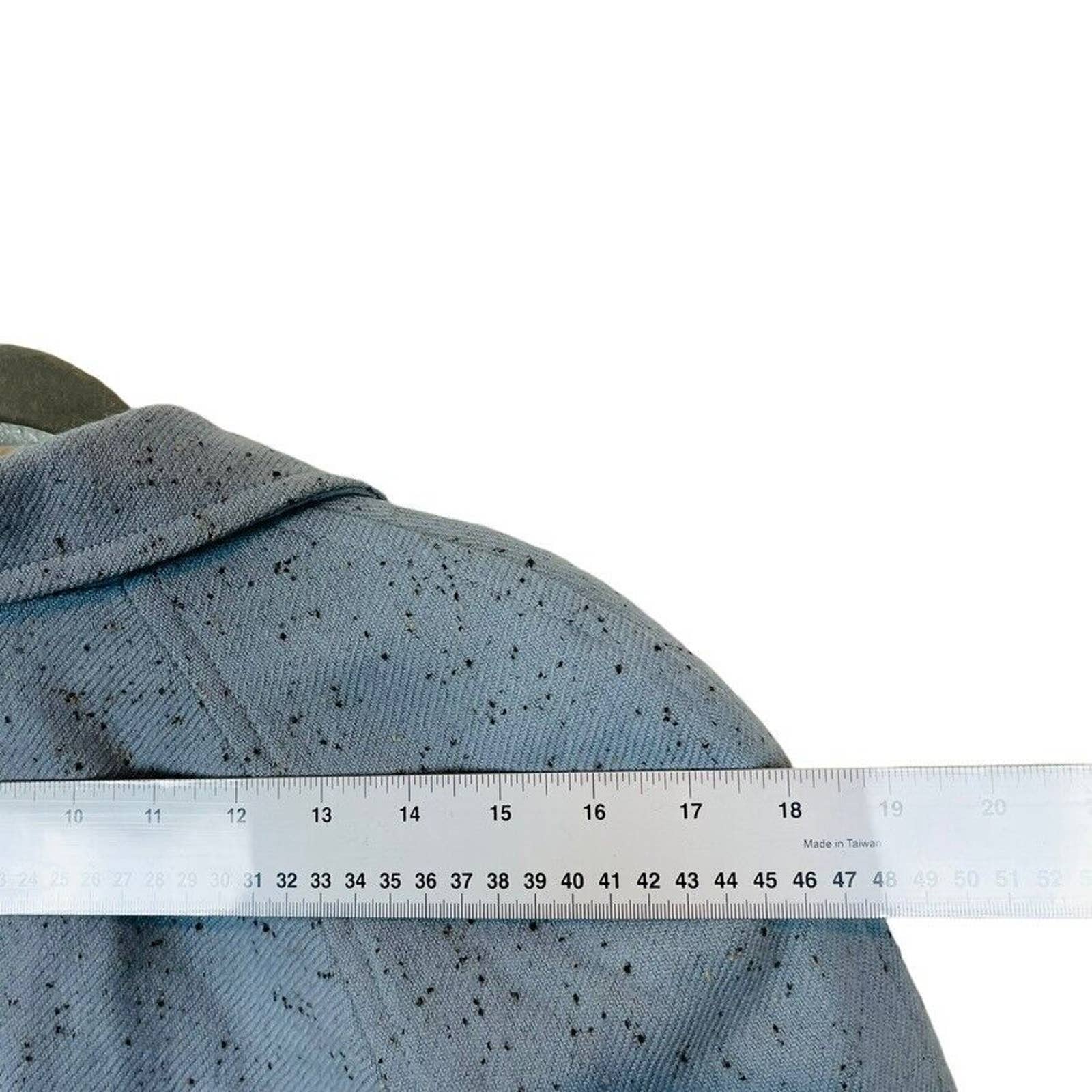 Folio Collection Blue Overcoat Car Coat Women's Size 14 Wool Mix by Saks Fifth Avenue - Image 8