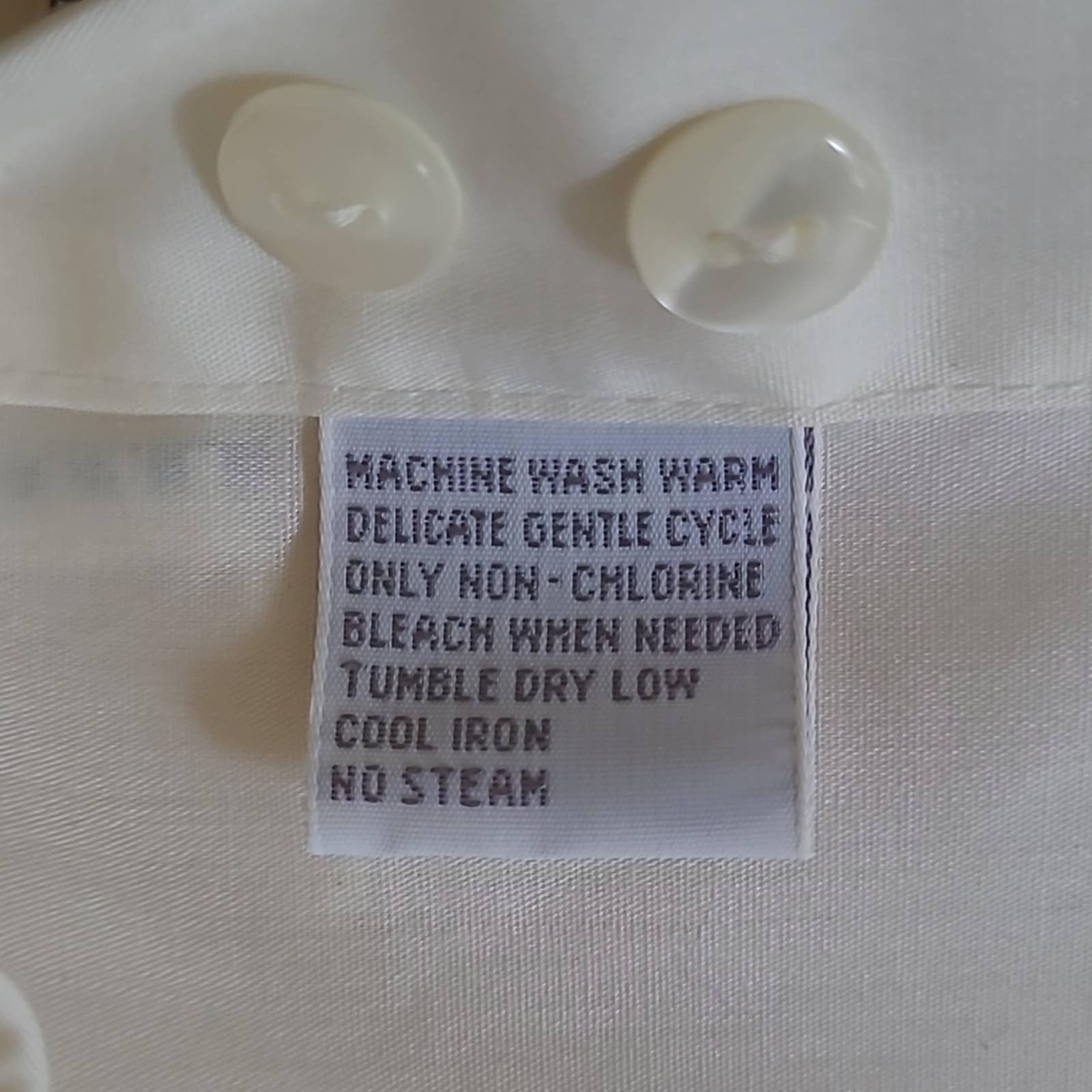 Foxcroft Vintage Pale Yellow Button Down Long Sleeved Shirt with Embroidered Collar by Foxcroft - Image 7