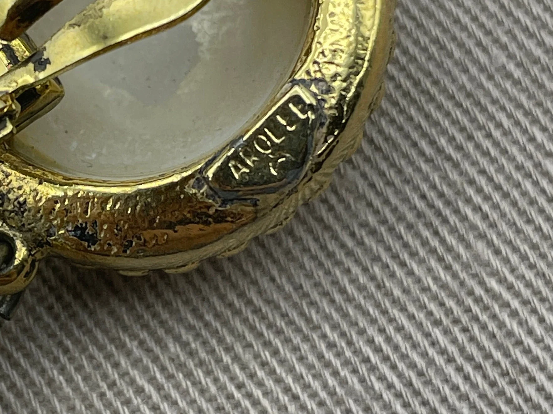 French Glass Bottle Statement Earrings and Necklace Signed Jewelry Set Gold Tassels Made In France by Carolee - Image 7
