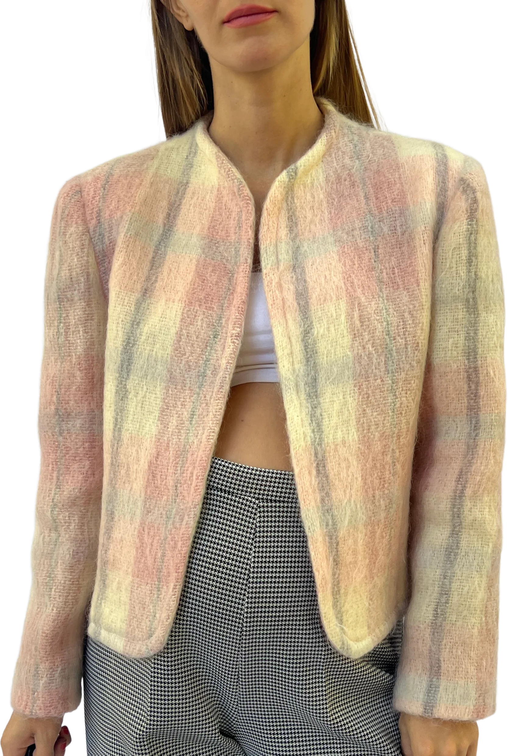Fuzzy Mohair Blend Jacket