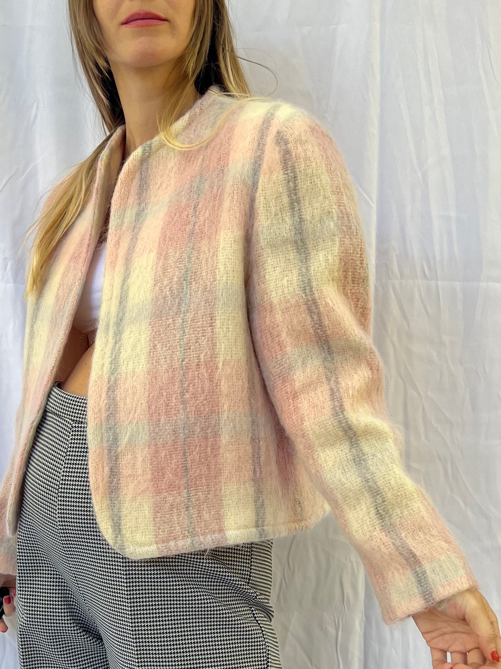 Fuzzy Mohair Blend Jacket - Image 3