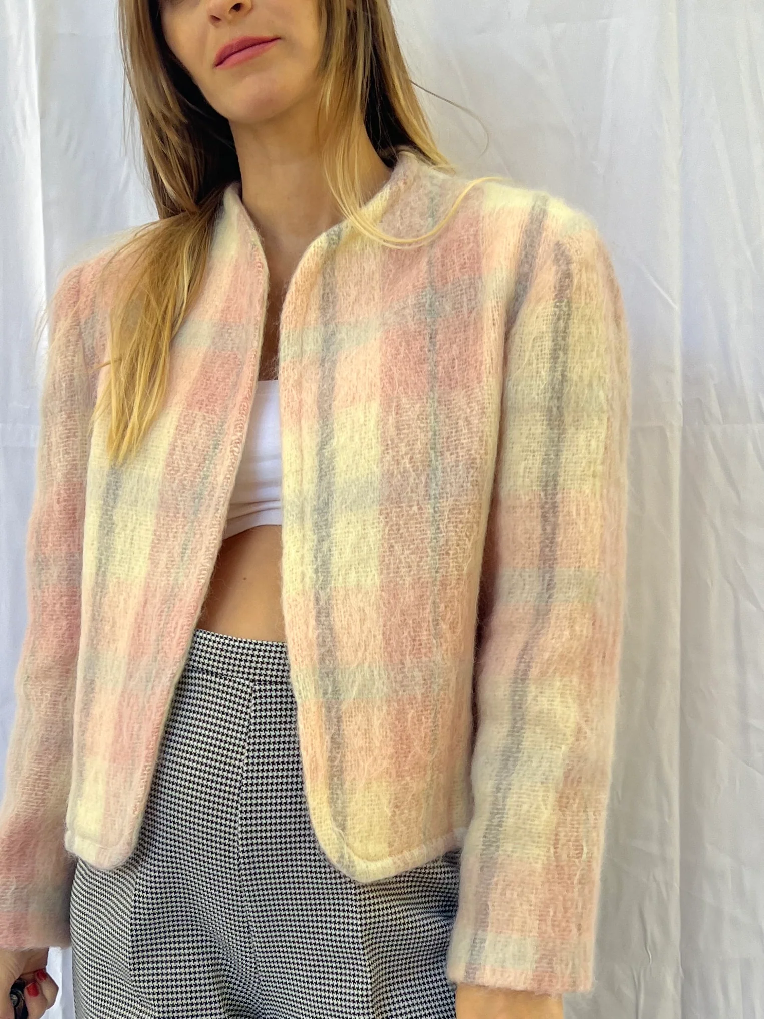 Fuzzy Mohair Blend Jacket - Image 4
