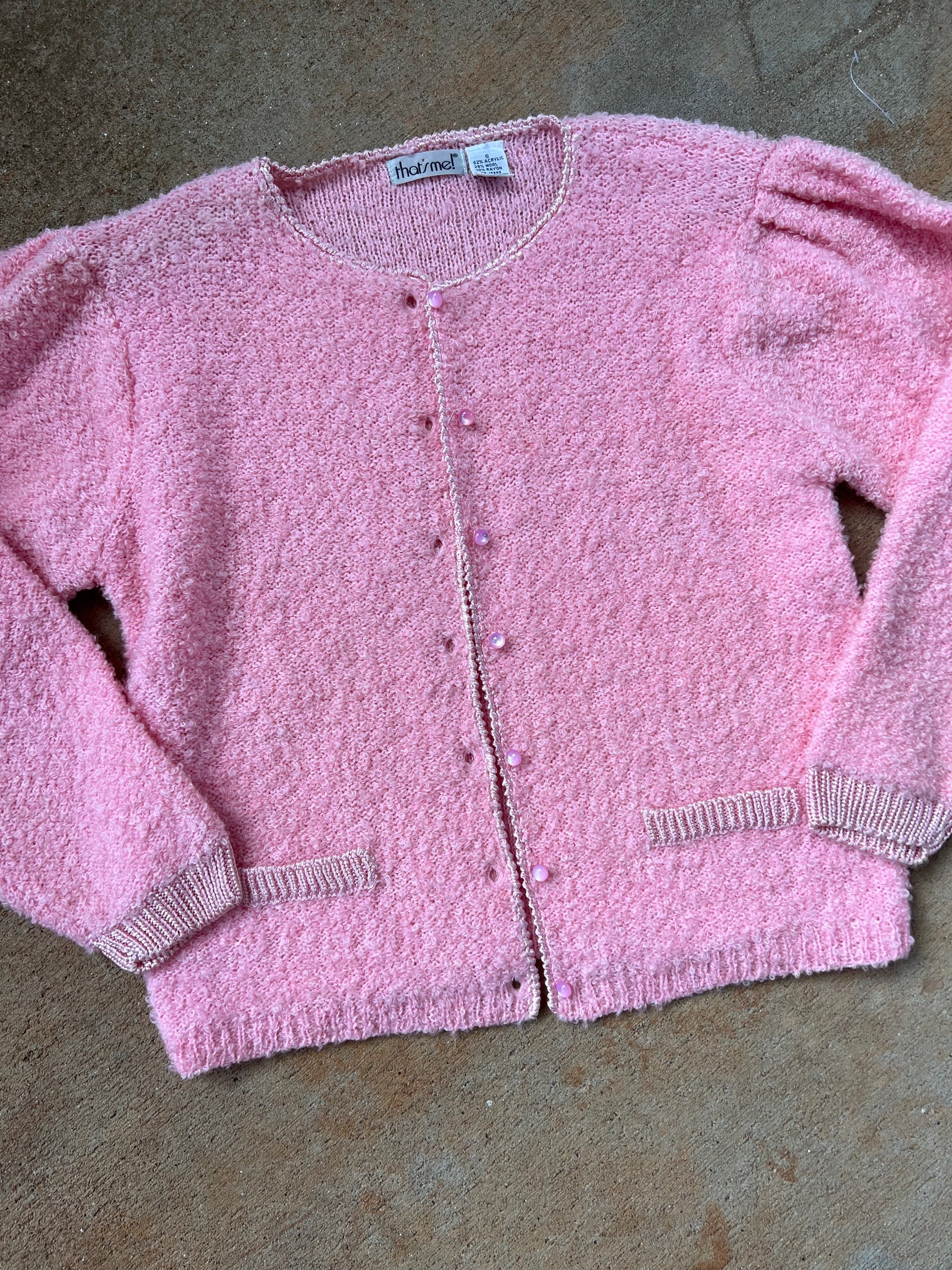 Fuzzy Pink Cardigan - Image 4