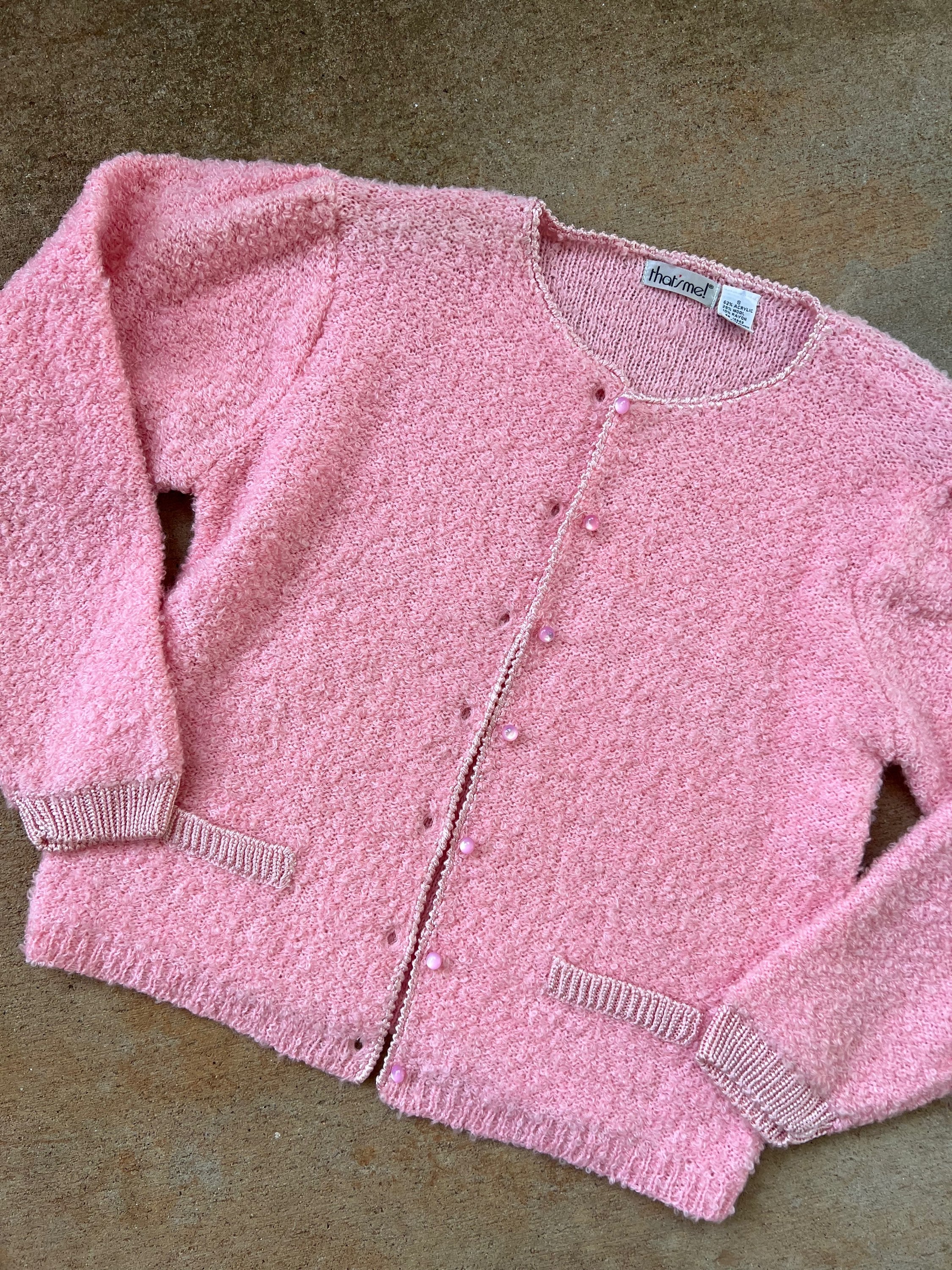 Fuzzy Pink Cardigan - Image 5