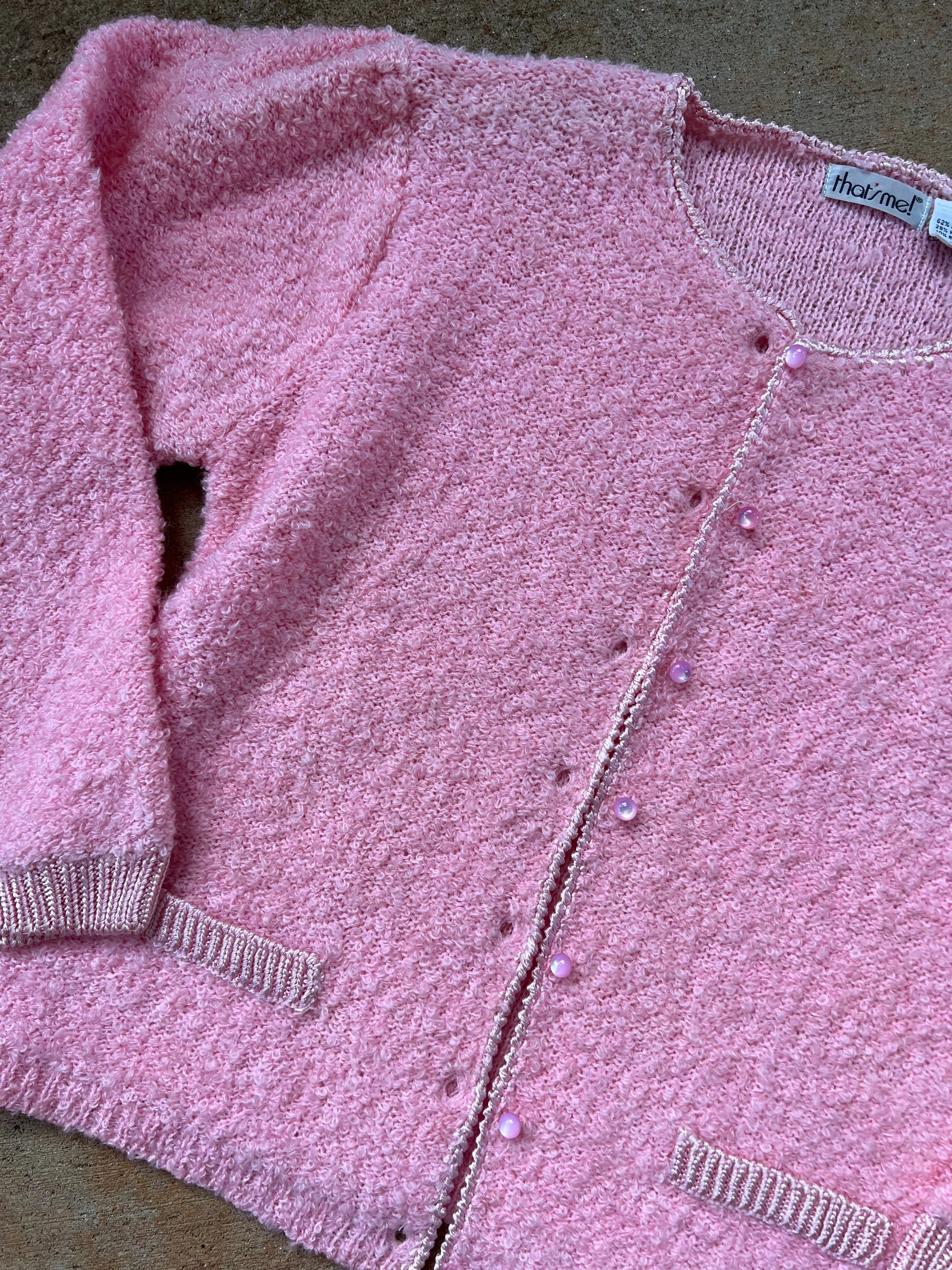 Fuzzy Pink Cardigan - Image 6