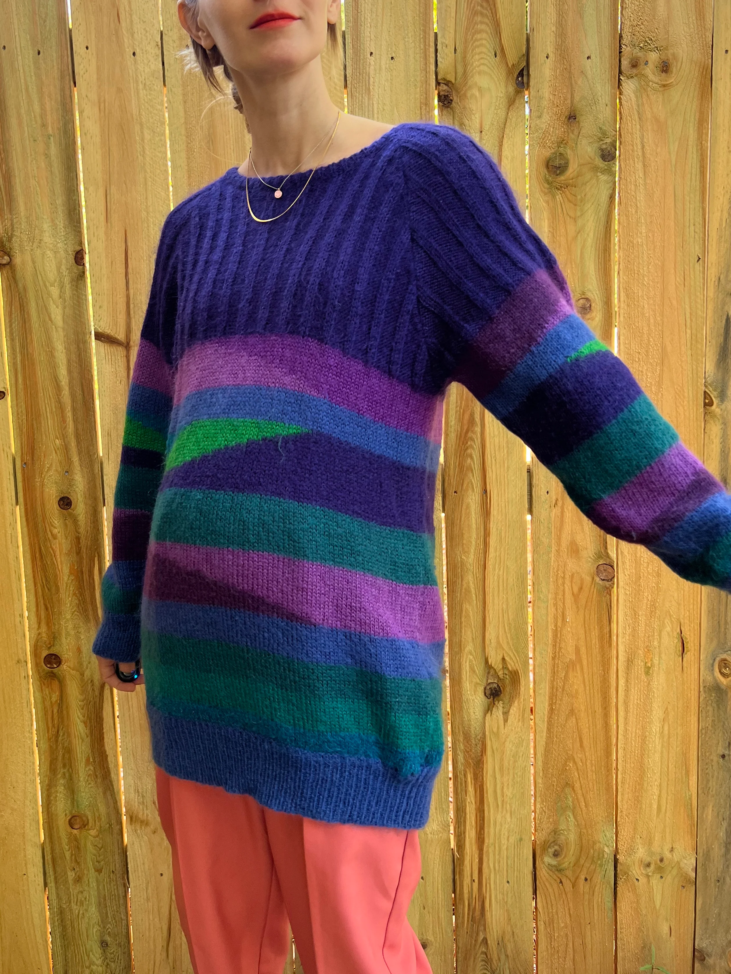 Fuzzy Printed Sweater - Image 8
