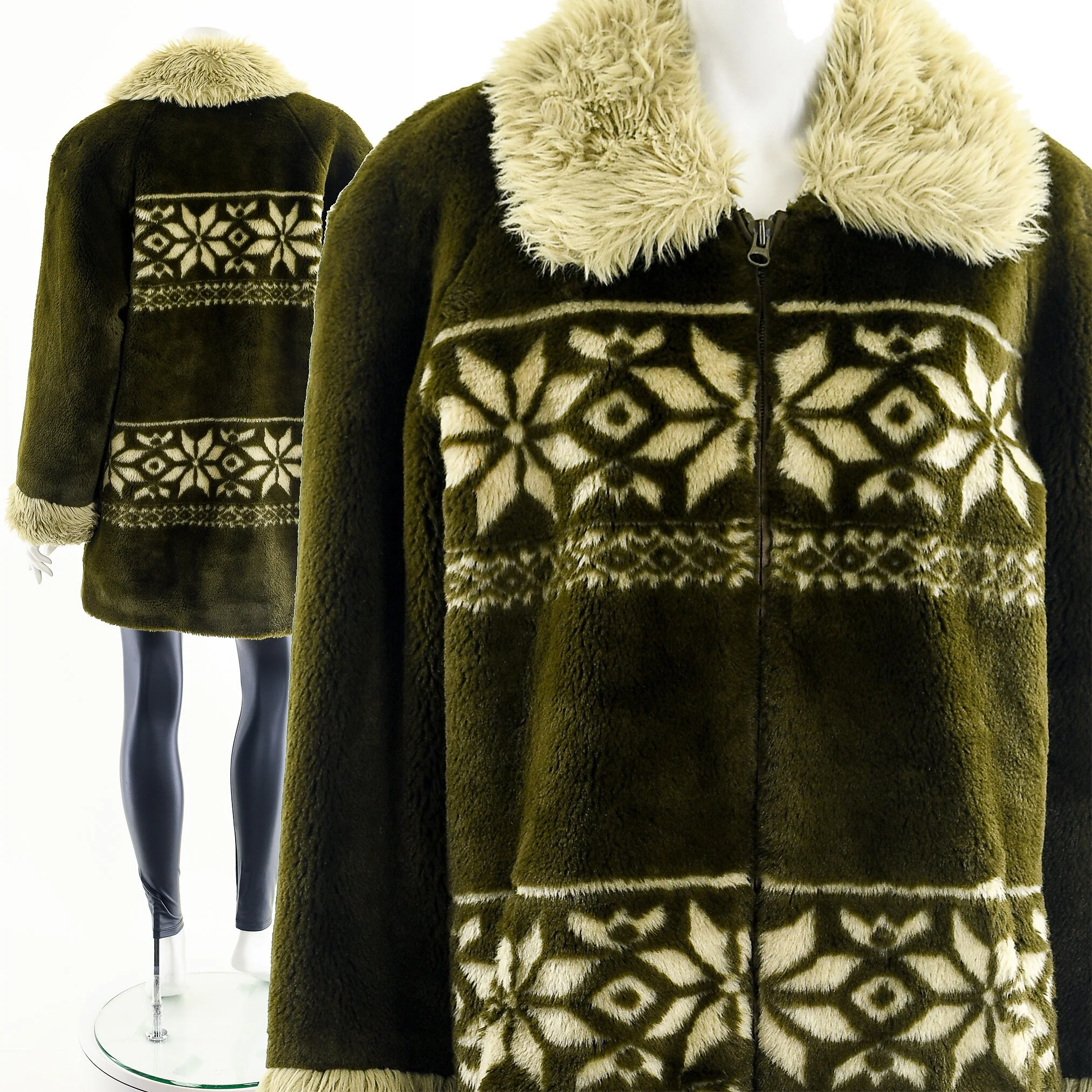 Fuzzy Sherpa Teddy Jacket 90s by Nordic Lights - Image 4