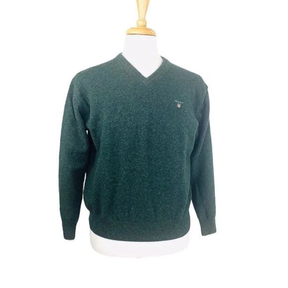 Gant Mens Sweater Palace Superfine Lambswool V-Neck Sweater M by GANT - Image 7