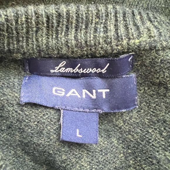 Gant Mens Sweater Palace Superfine Lambswool V-Neck Sweater M by GANT - Image 9