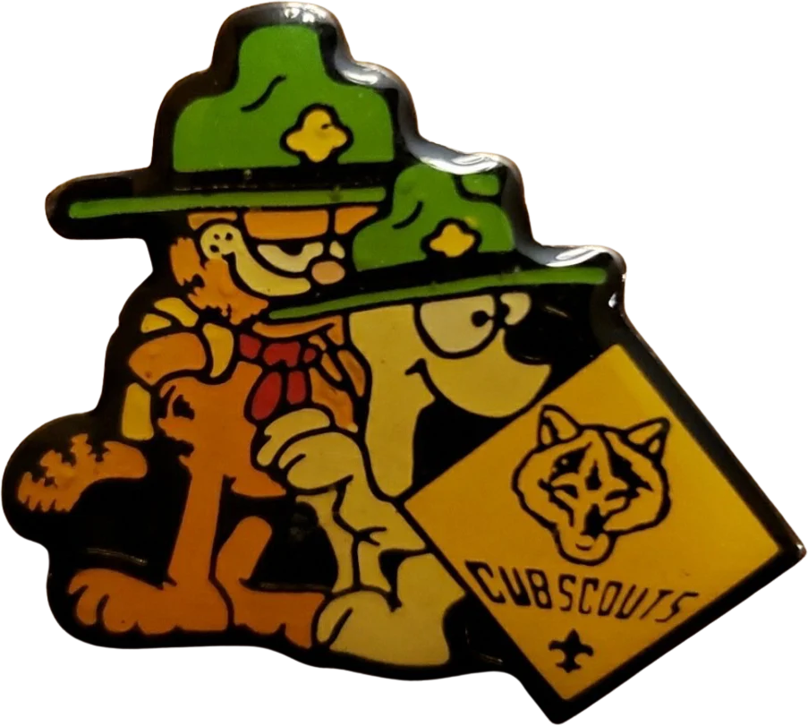 Garfield and Odie Cub Scouts Lapel Hat Pin