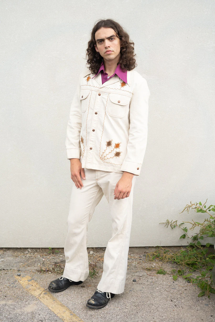 Gaslight Gamblers Set Cotton Twill Jeans and Embroidered Jacket Set by Gaslight Gamblers - Image 7