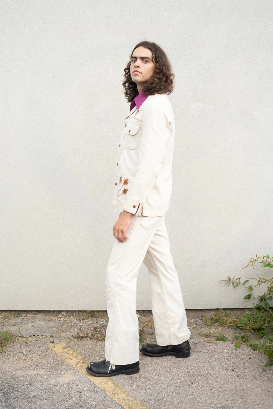 Gaslight Gamblers Set Cotton Twill Jeans and Embroidered Jacket Set by Gaslight Gamblers - Image 8