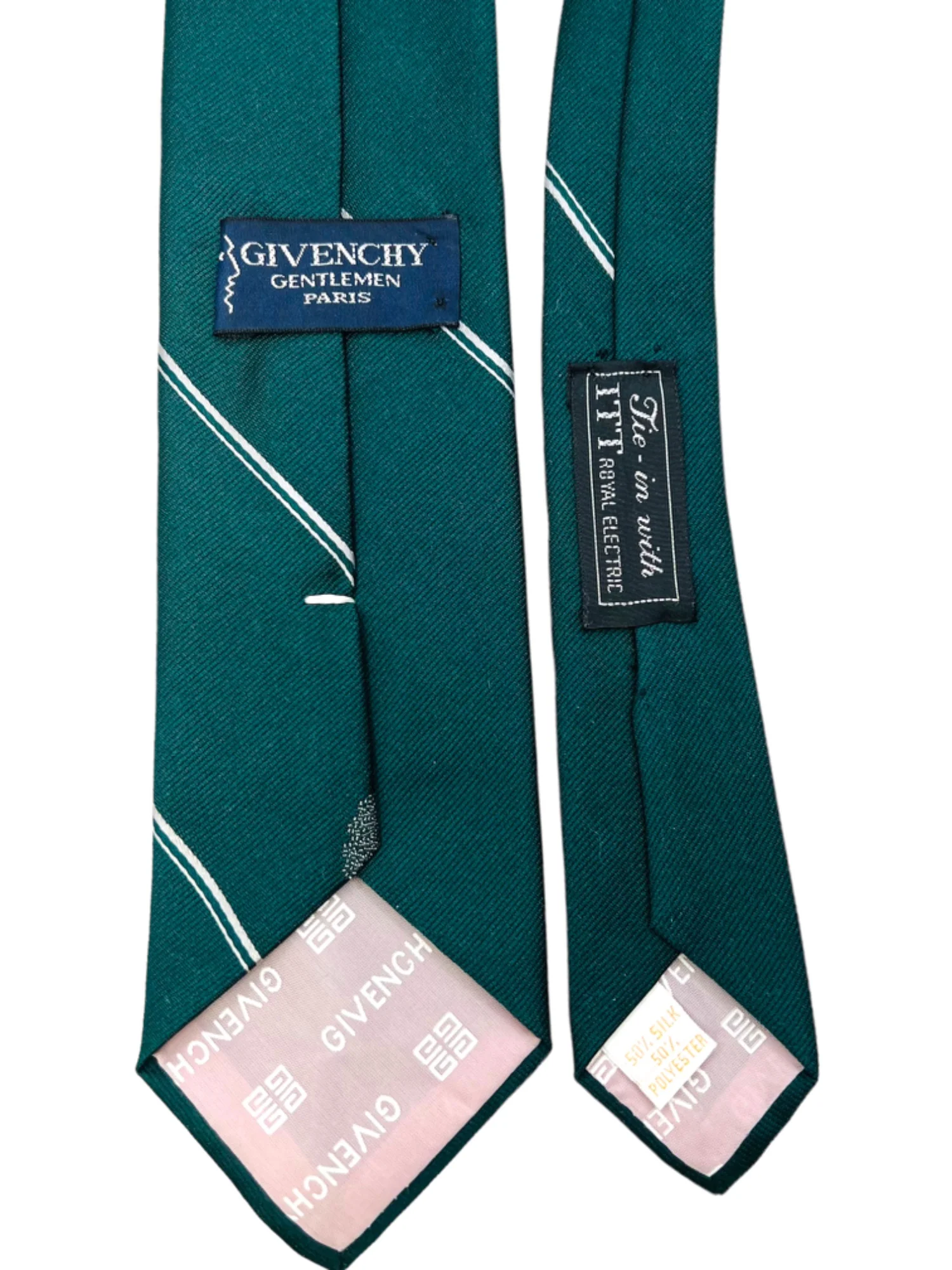 80s Gentlemen Paris Men's Tie Green by Givenchy By Givenchy - Image 2