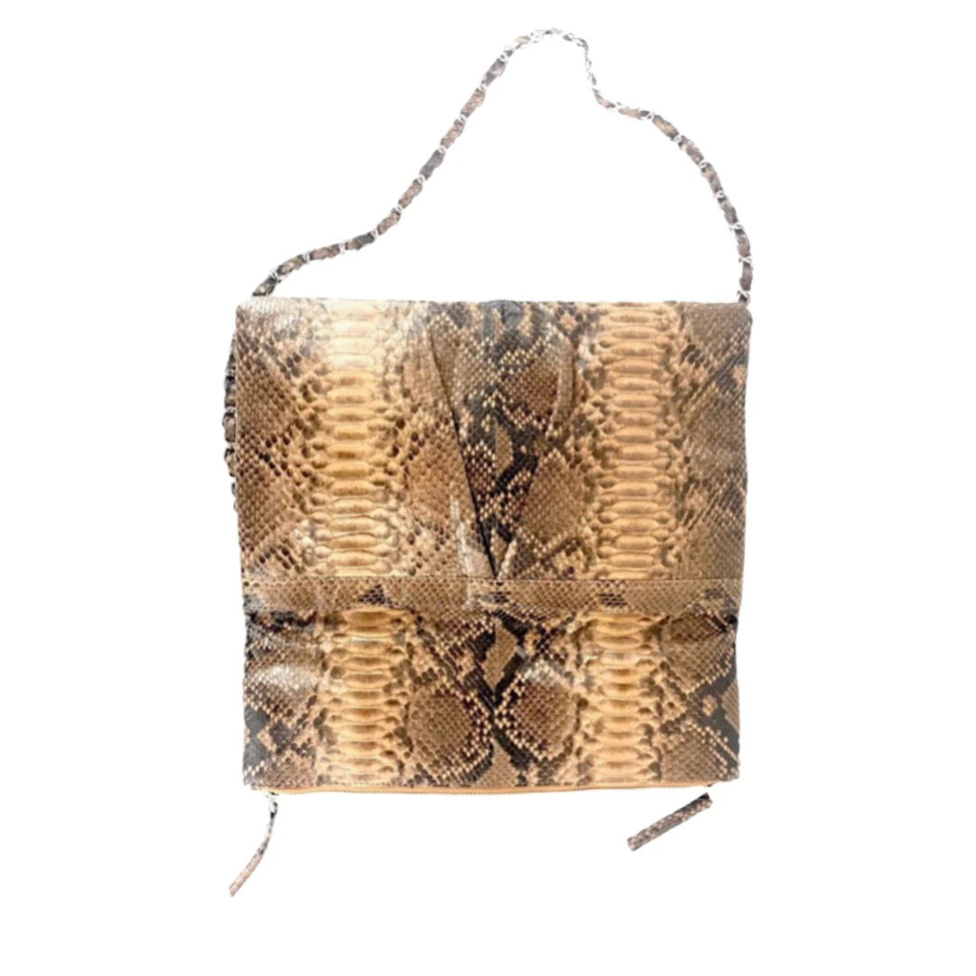 Genuine Python Crossbody Clutch Chain Strap Flap Bag Coco Dust Bag Nwot by Presmer - Image 7