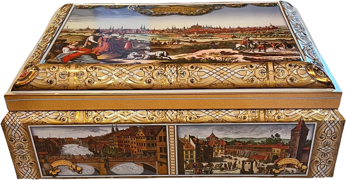 Germany E Otto Schmidt Lebkuchen Nuremberg Panorama Pandora Box by E Otto Schmidt