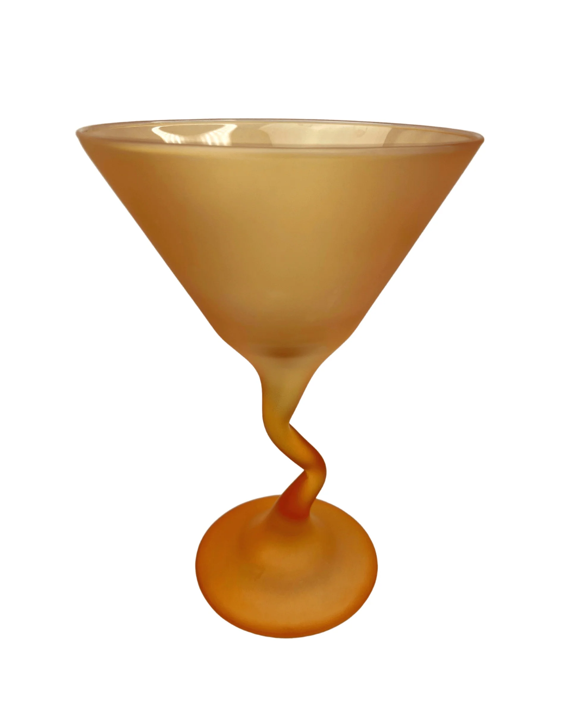 Glass Frosted Z Stem Martini Glass By Libbey Glass - Image 3