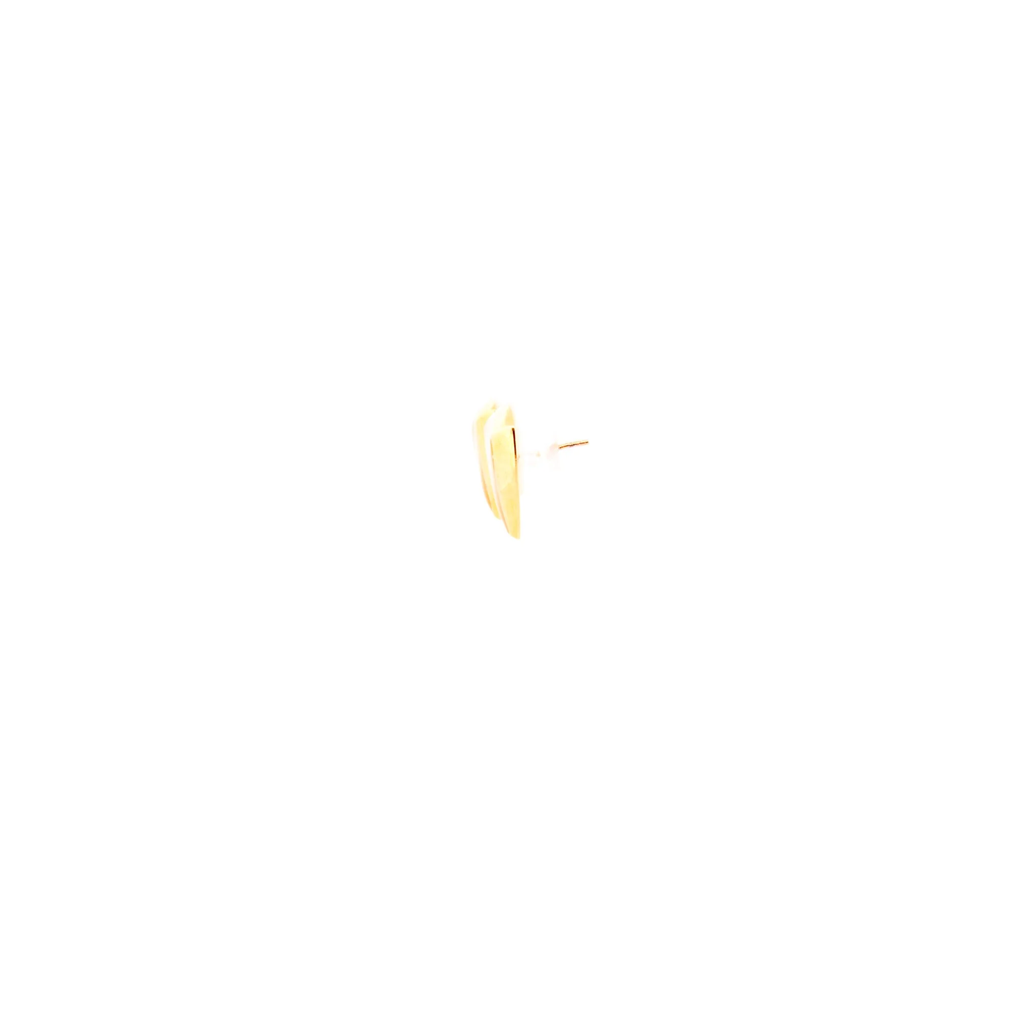Gold Enamel Triangle 80s Earrings - Image 3
